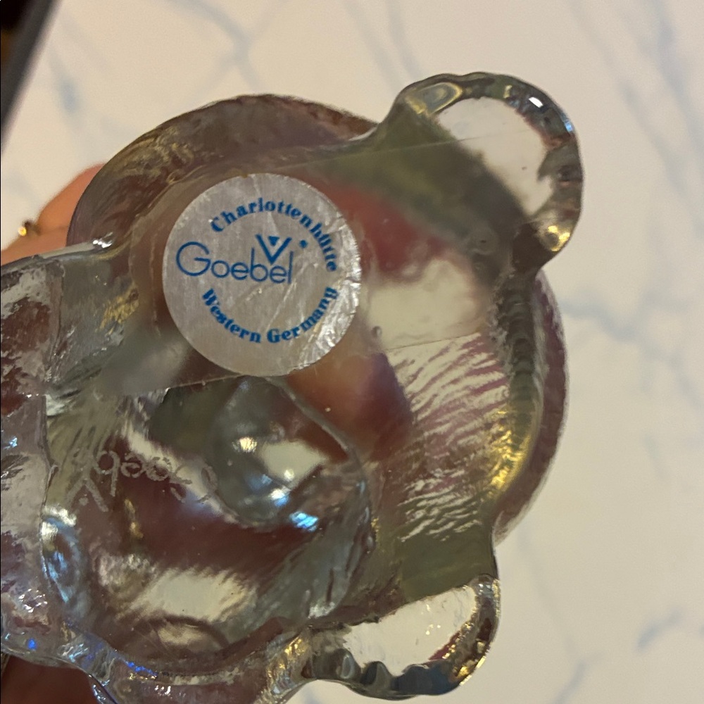 Goebel Clear Glass Rabbit Figurine - Picture 3 of 7